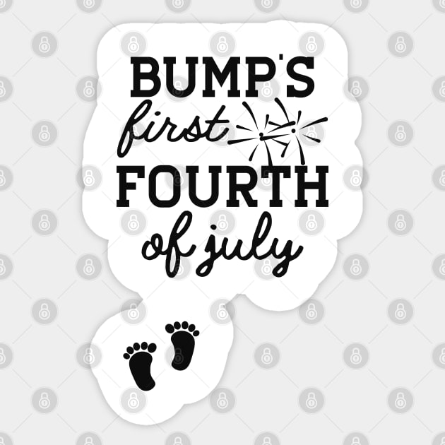 Pregnancy - Bump's first fourth of july Sticker by KC Happy Shop